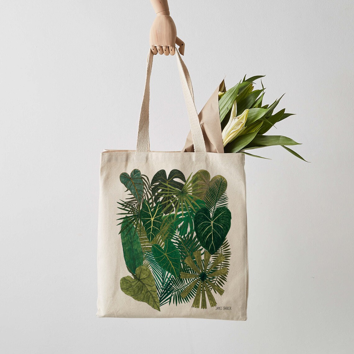 Botanica Plaid No. 1 Canvas Zipper Tote