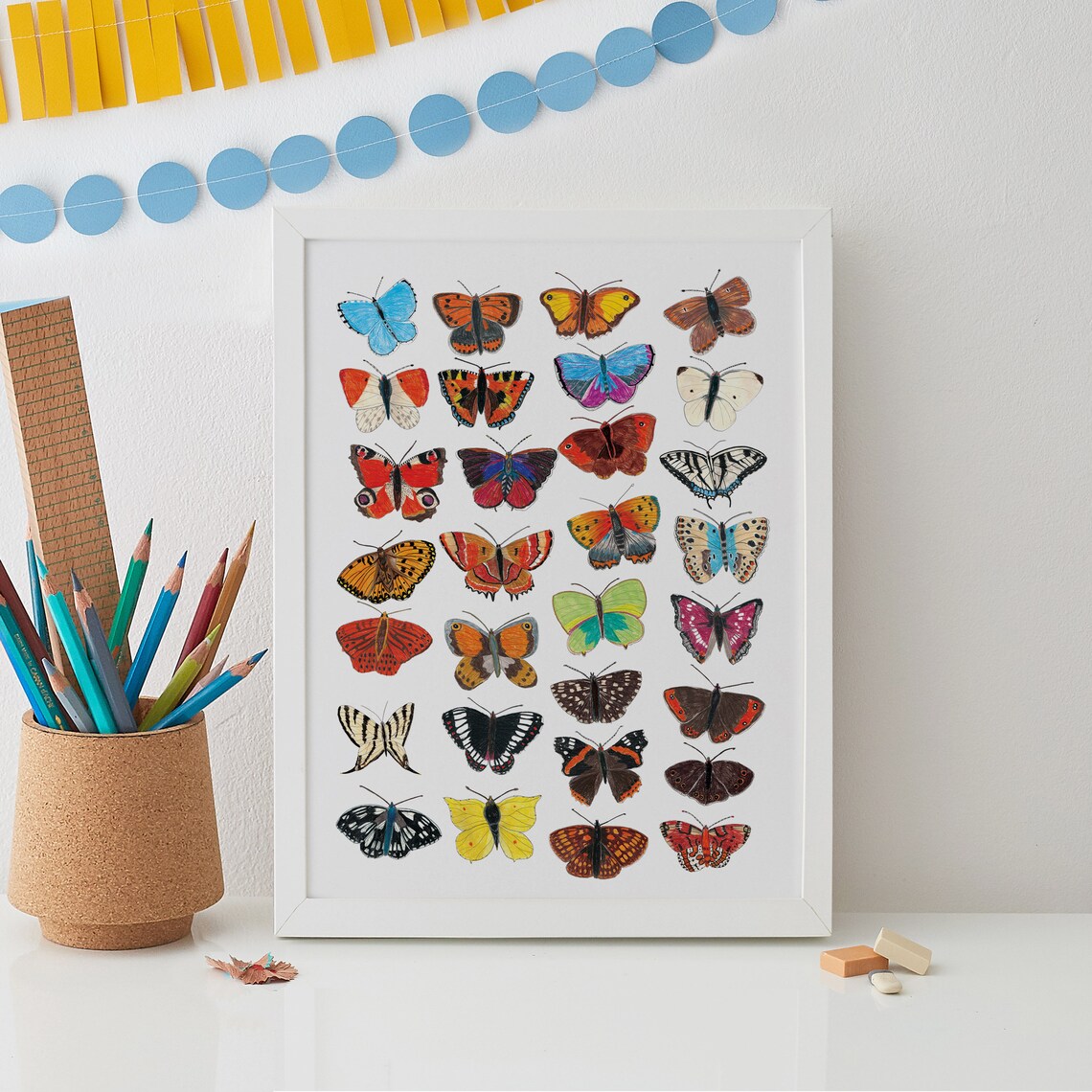 Butterfly Wall Art Butterflies Print Insect Art Beetle Etsy UK