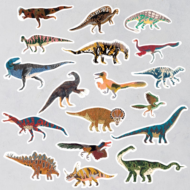 Autocollants Enfants Dinosaures & Engins – Lot De 3 Sets (36 Autocollants) – Pour Anniversaire, Activités Créatives - 2