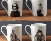 Set of 4 Great Britons Mugs