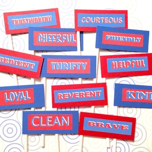 Eagle Scout Cupcake Toppers with Shadow Lettering