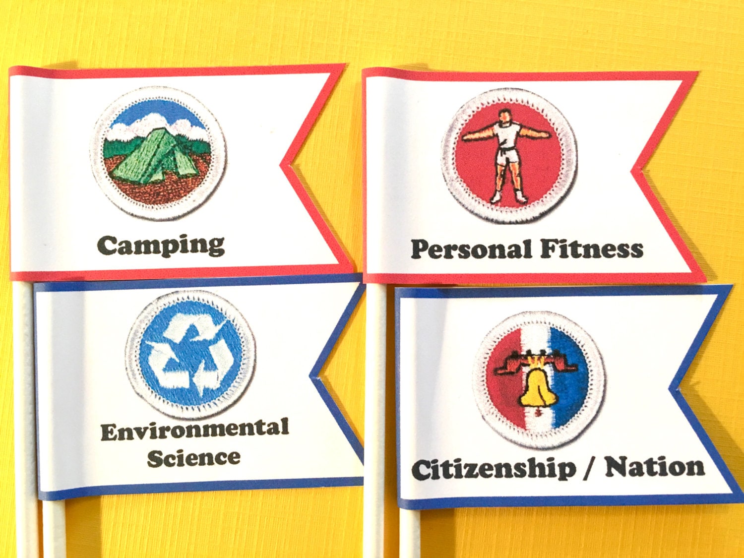 Eagle Scout Merit Badges Cupcake Toppers Set of 17 // Eagle | Etsy