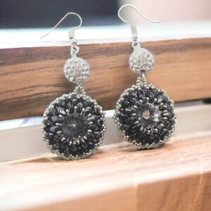 Black & Silver Earrings – Timeless Handmade Elegance