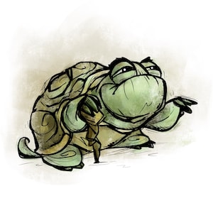 Wise Turtle Illustration