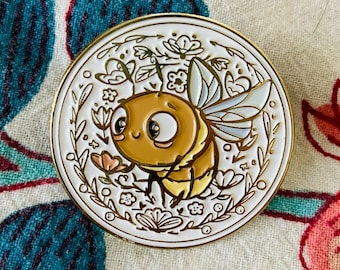 Floral Bee Enamel Pin