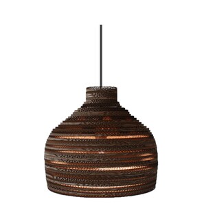 Lâmpada tubo de papelão | Lâmpada Sustentável | Lâmpada de teto | Lâmpada artesanal | Frete Grátis | Kartonstudio |