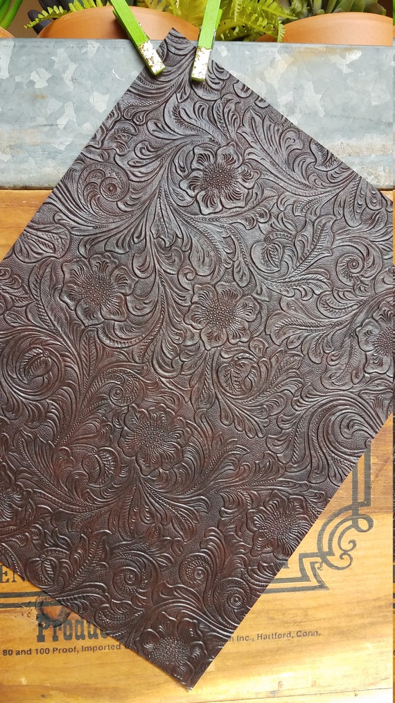 8x11 Buttercream Embossed Tooled Textured Faux Leather Sheet for Bows and Jewelry