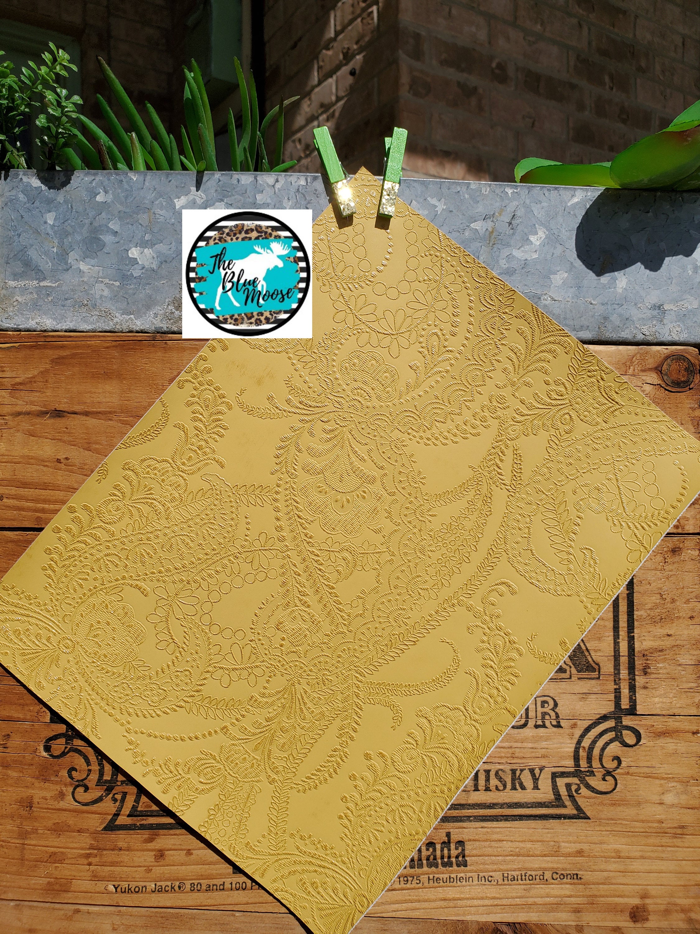 Yellow Alligator Faux Leather Sheets, Solid Embossed Textured Vinyl Fabric,  Diy Hair Bow and Earrings Supplies 
