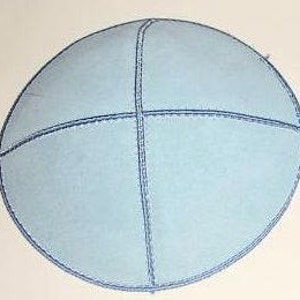 Personalized Kippot SET of 12 Imprinted Inside for Weddings, Bar-Bat Mitzvahs, Any Occasion Blue - Light
