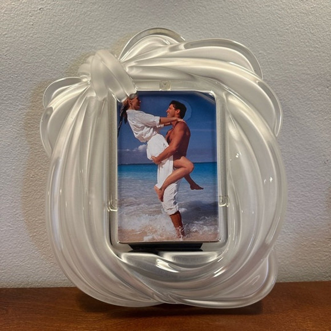 Mikasa Love Knot Frosted Crystal Wedding Picture Frame Etsy