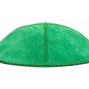 Suede X-Large Plain kippah 7&quot; - Assorted colors available