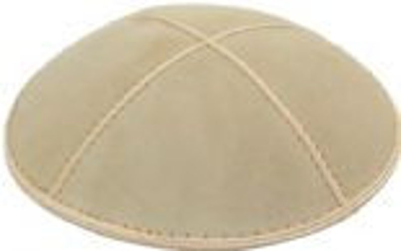 Personalized Kippot SET of 12 Imprinted Inside for Weddings, Bar-Bat Mitzvahs, Any Occasion Beige