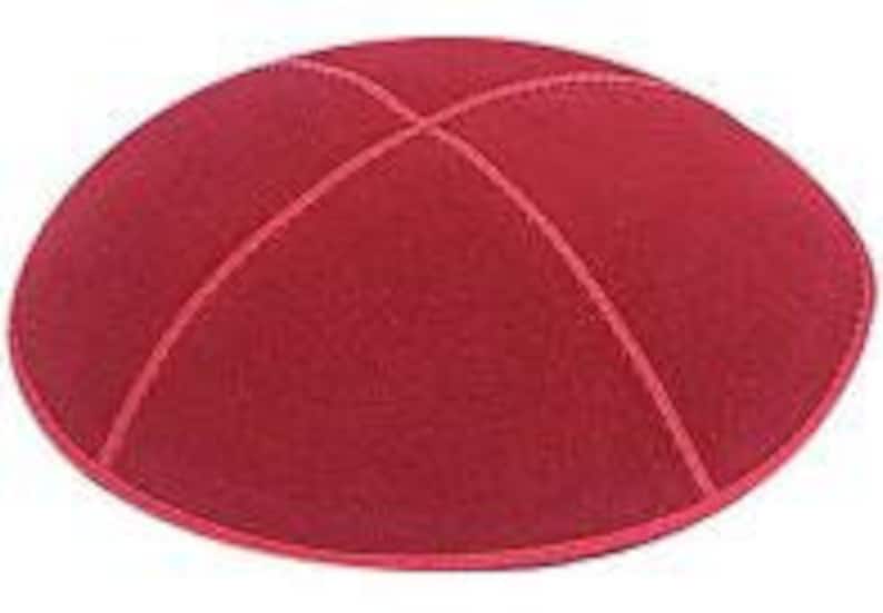 Personalized Kippot SET of 12 Imprinted Inside for Weddings, Bar-Bat Mitzvahs, Any Occasion Red