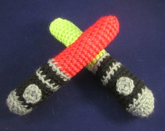 Lightstick Handmade Crocheted Baby Rattles/ Newborn Photography Prop/ Crocheted Baby Rattle/ Baby Rattle Toy/ Baby Shower Gift