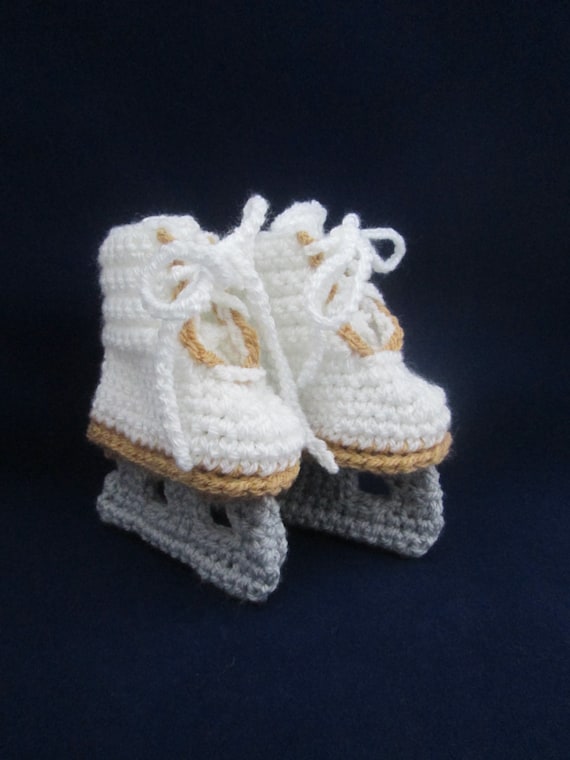 Baby Handmade Crocheted Ice Skate Booties/ Figure Skate Etsy