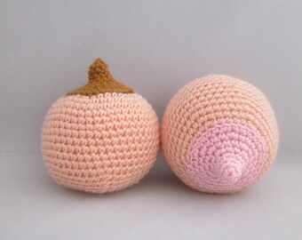 Handmade Crocheted Model Breast/ Antenatal Teaching Aid/ Breast -Feeding Aid