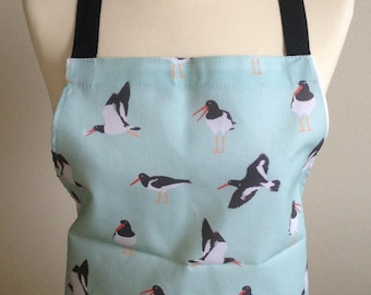 Oystercatcher apron -  wading bird apron - seashore bird apron - unisex apron - chef's apron - baker's apron - BBQ apron -  in 100% cotton