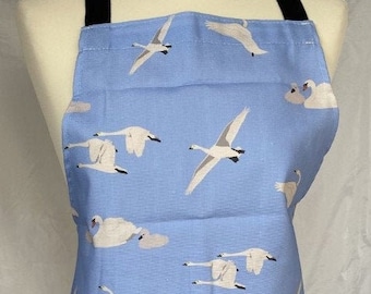 Swan apron - bird apron  -  whooper swan - cygnets - chef's apron - baker's apron - unisex apron - BBQ apron - in 100% cotton