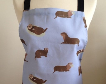 Sea otter apron - otter apron - animal apron - chef's apron - baker's apron - apron in 100% cotton