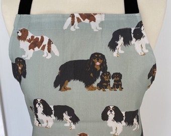 Cavalier King Charles spaniel apron - unisex apron - spaniel gift - dog apron - chef's apron - baker's apron - BBQ apron - in 100% cotton