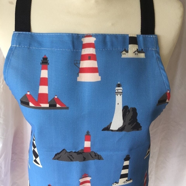 Lighthouse apron - lighthouse gift - seascape apron - unisex  apron - chef's apron - baker's apron - BBQ apron - apron in 100% cotton
