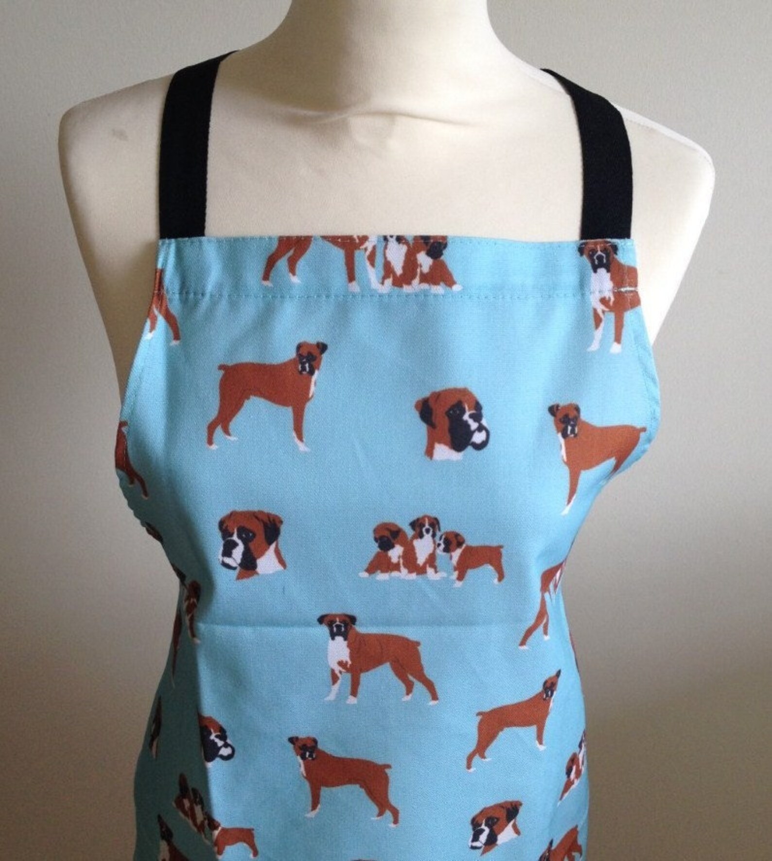 Boxer Dog Apron Blue Apron Pet Dog Apron Chef's Etsy UK