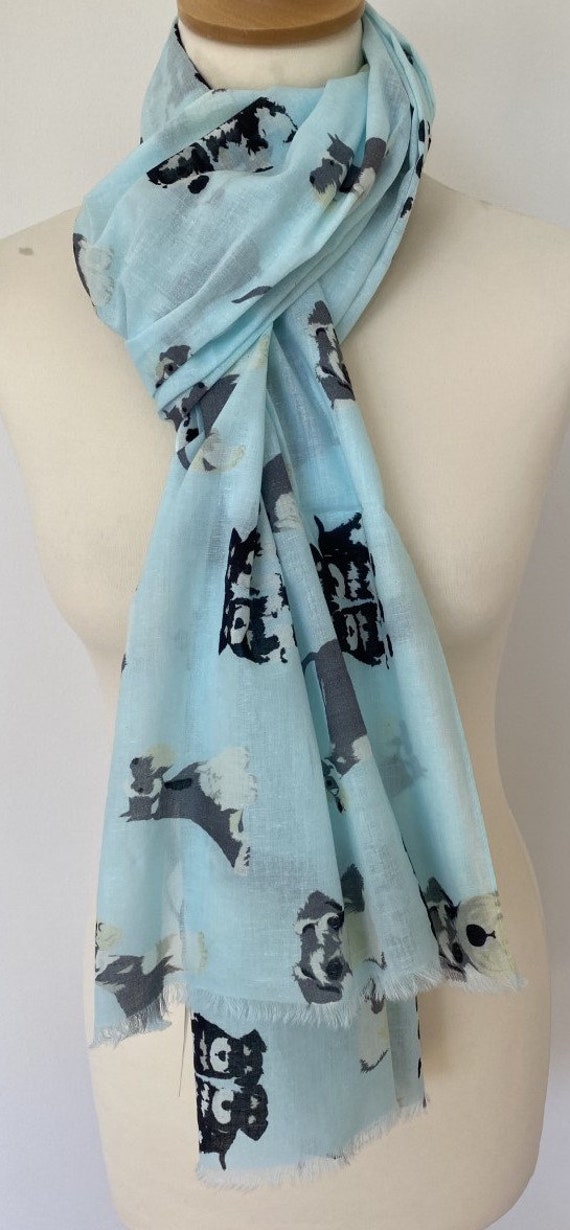 Schnauzer Scarf Women s Schnauzer Dog Scarf Schnauzer Shawl Wrap