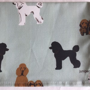 Poodle tea towel - poodle kitchen towel - poodle gift - poodle puppies - black poodles - white poodles - brown poodles - in 100% cotton