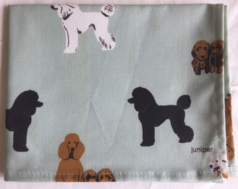 Poodle tea towel - poodle kitchen towel - poodle gift - poodle puppies - black poodles - white poodles - brown poodles - in 100% cotton