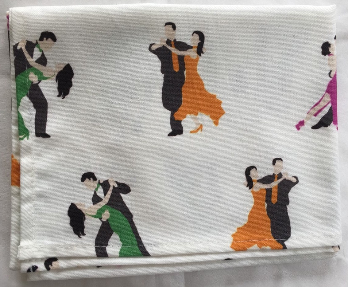 Ballroom tea towel - ballroom kitchen towel - tea dance - waltz - foxtrot - tango - quickstep - dance gift - tea towel - in 100% cotton