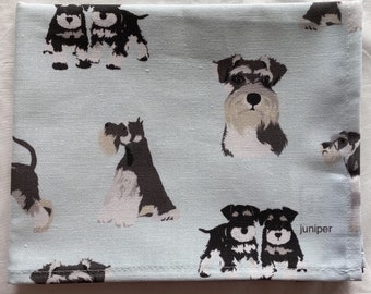 Schnauzer tea towel - Schnauzer kitchen towel - standard schnauzer gift - miniature schnauzer gift - in 100% cotton