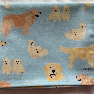 Golden Retriever tea towel - golden retriever kitchen towel - golden retriever dog gift - in 100% cotton