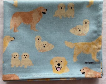 Golden Retriever Tea Towel: 100% Cotton Kitchen Decor