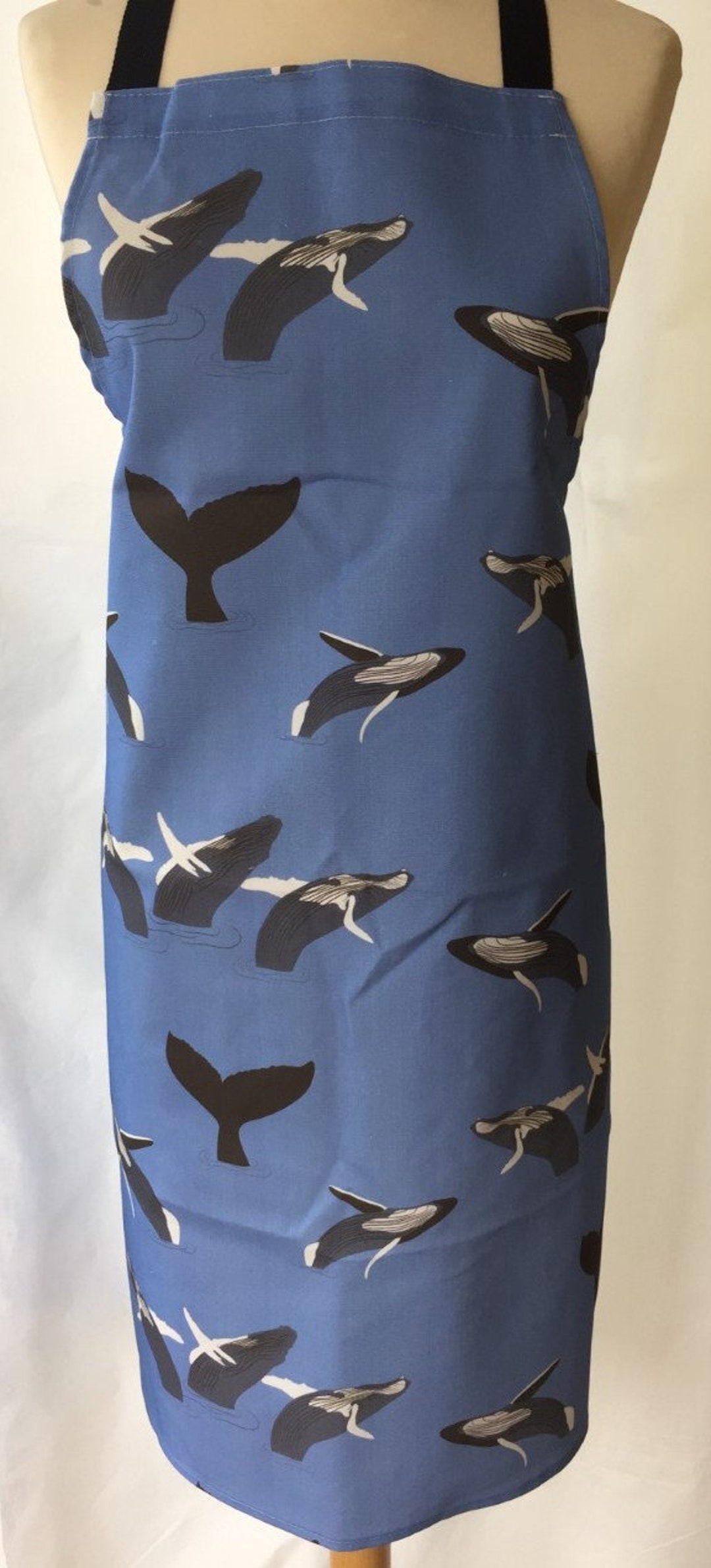 Whale Apron Whale Gift Blue Apron Humpback Whale Blue Etsy