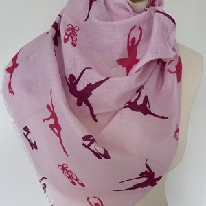 Pink Ballet Scarf Ballerina Scarf Pink Dance Wrap Shawl Women’s