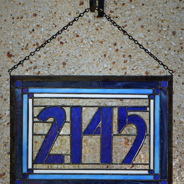 Stained Glass Numbers Etsy