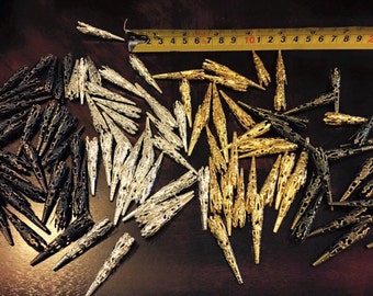 Pair of lacing points - aglets - aiglets - aiglettes for renaissance - victorian - steampunk clothing: gold, silver, bronze