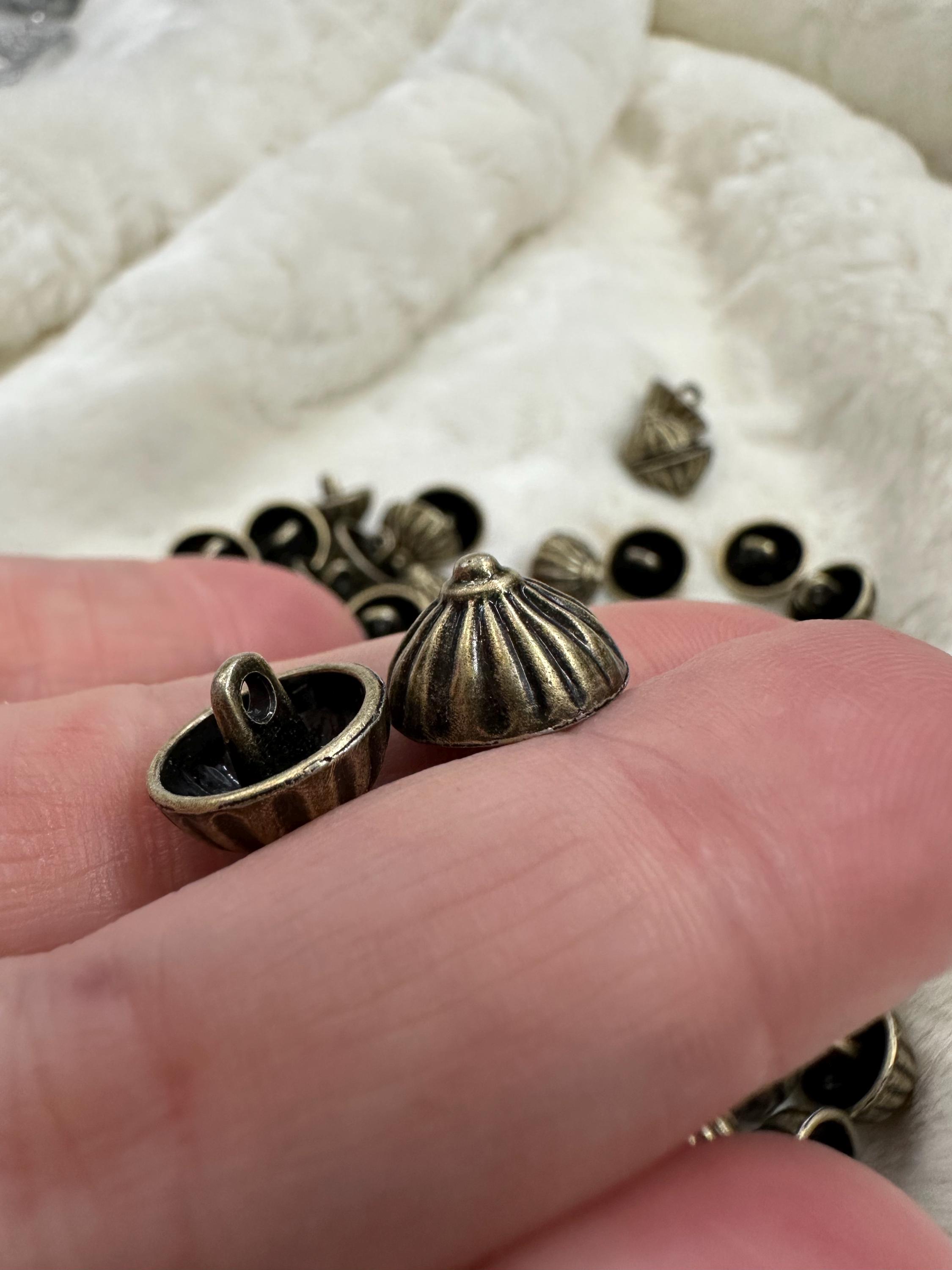 16th Century Replica Cone Buttons, Metal With Shank, Gold or Silver ...