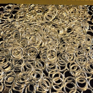 12mm silver color solid metal lacing rings NOT JUMP RINGS, 100 pack