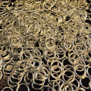 12mm silver color solid metal lacing rings NOT JUMP RINGS, 10 pack