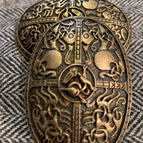 Broches de tortuga vikinga estilo nórdico, estilo 17