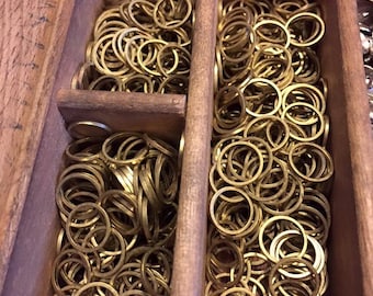 12mm solid brass lacing rings NOT JUMP RINGS, 100 pack