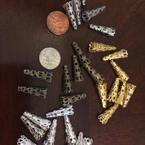 10 pairs of small lacing points - aglets - aiglets - aiglettes for renaissance - victorian - steampunk clothing: gold, silver, bronze