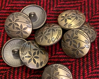 Lot De 10 Boutons Métal Noir 7 Mm - Neufs - Pour Couture Ou Customisation
