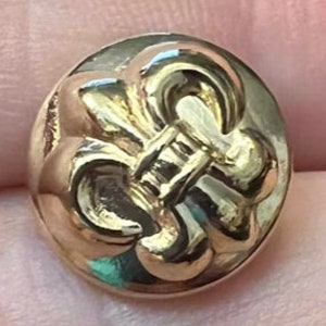 12 mm antiekkoperen, goud-, zilver- of donkerzilveren metalen schachtknop met fleur-de-lis, set van 10