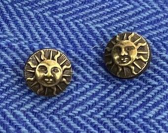 Heraldic sun in splendor 14mm buttons (SCA Atenveldt), set of 10