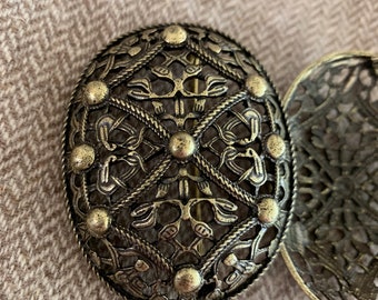 Norse style Viking tortoise turtle brooches, brass color, style 12