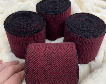 Winingas - Viking - Noors - Angelsaksische beenwarmers rood en zwart visgraatpaar