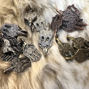 Replica Russian Borre raven Rus Viking winingas (leg wrap) or dress hooks, set of 2