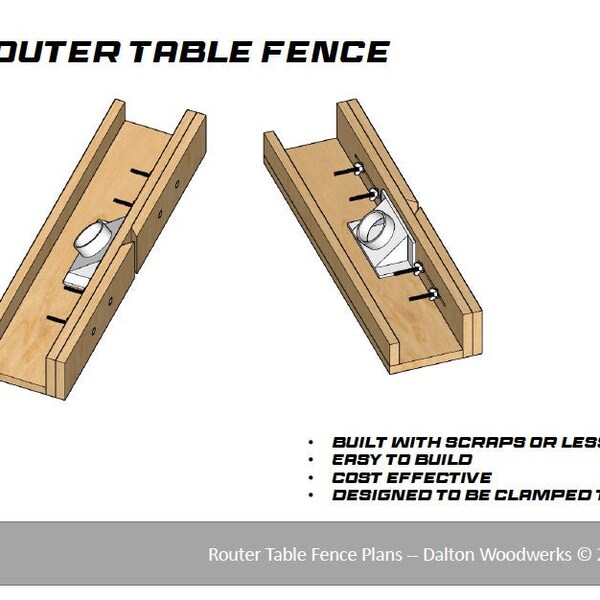 Router Table Fence Plans Etsy